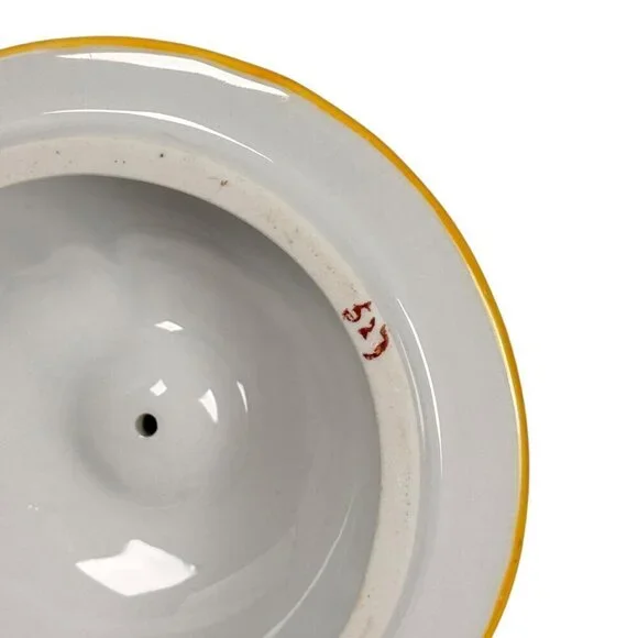 VTG Ceramic Hand Painted Lidded Jar Set Dish Asiatides Mark Chinese Birds 2PCs - Picture 6 of 15